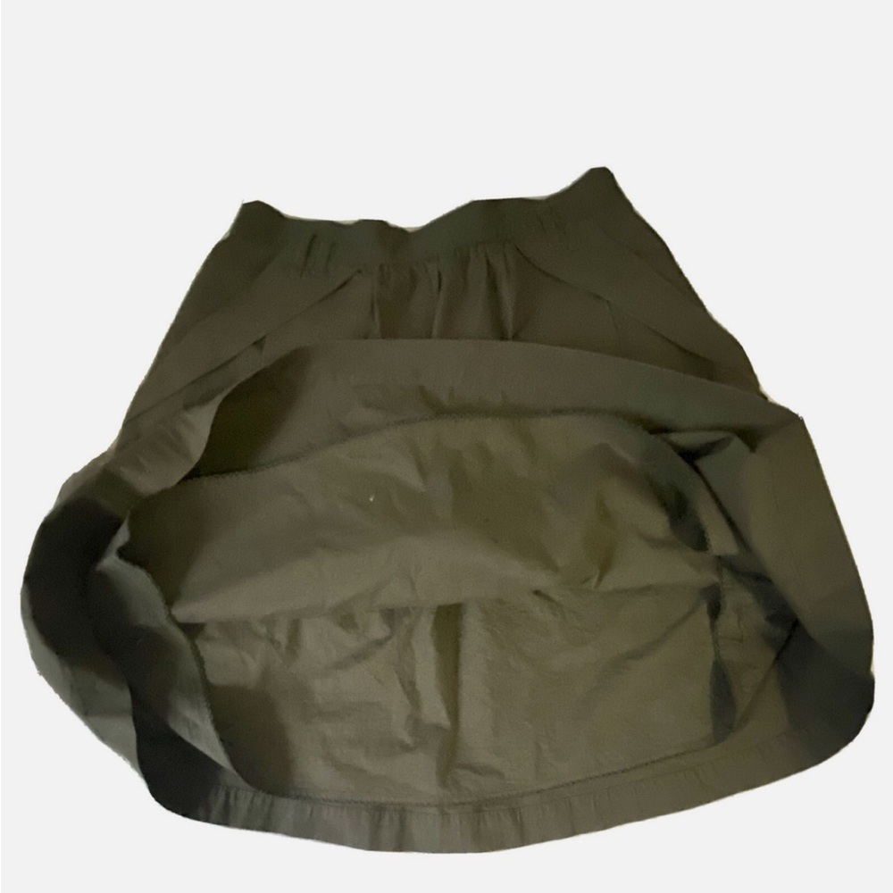 Odille By Anthropologie Olive Green A-Line Cotton Skirt With Pockets SZ 10 - Picture 2 of 7